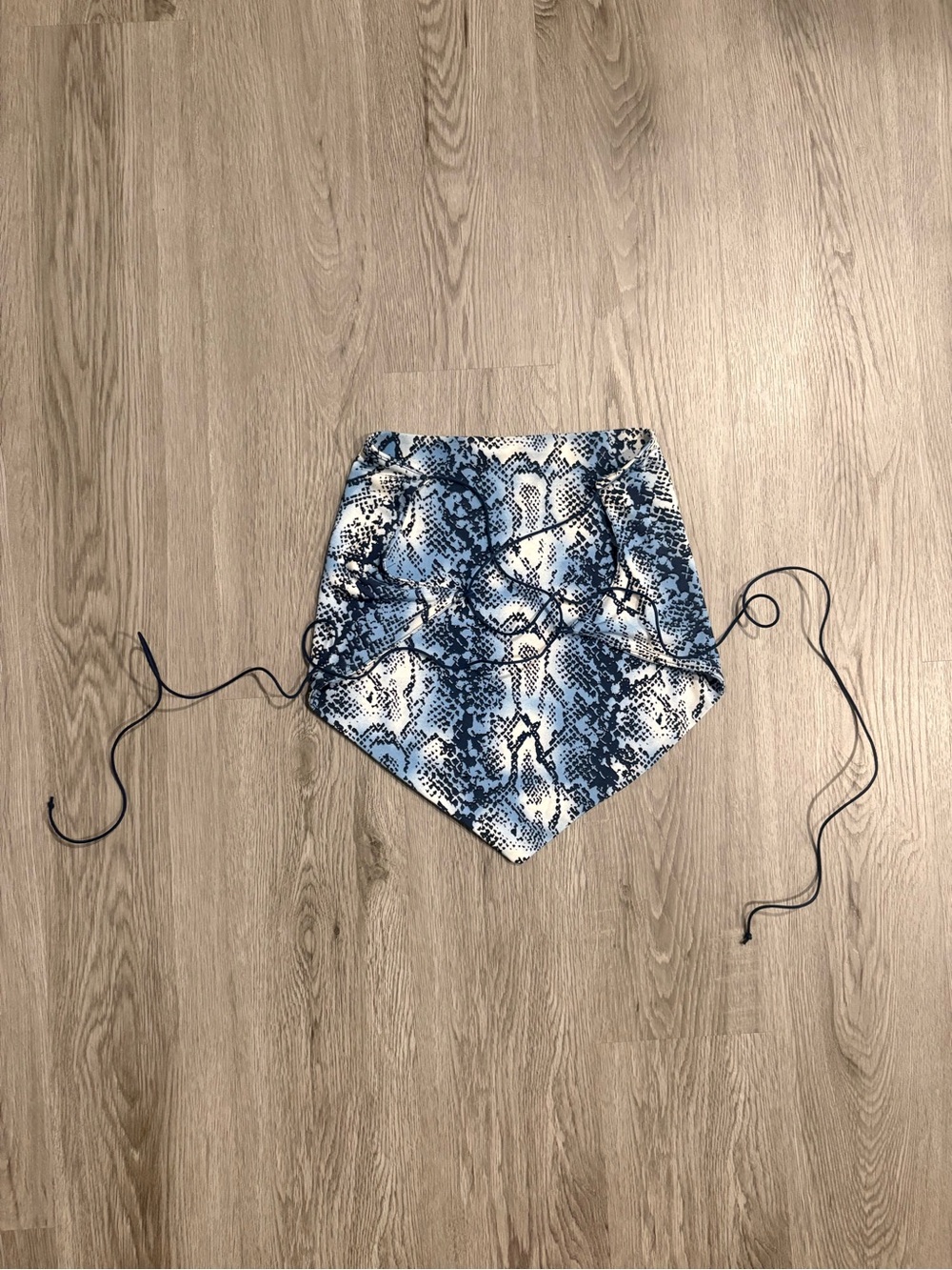 Blue Snake-Print Women's Tube Top